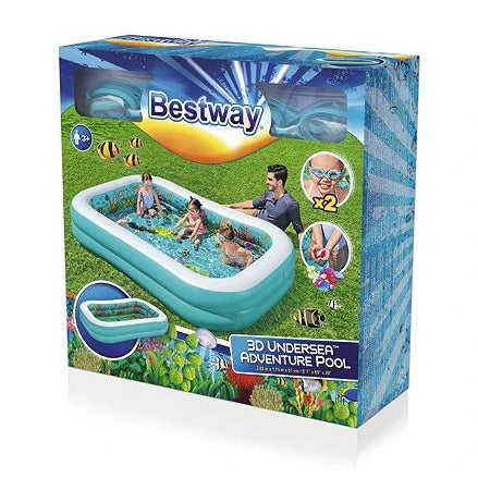 BESTWAY 3D Adventure Swimming Pool For Children 8ft 7in x 5ft 9in x 1ft 8in