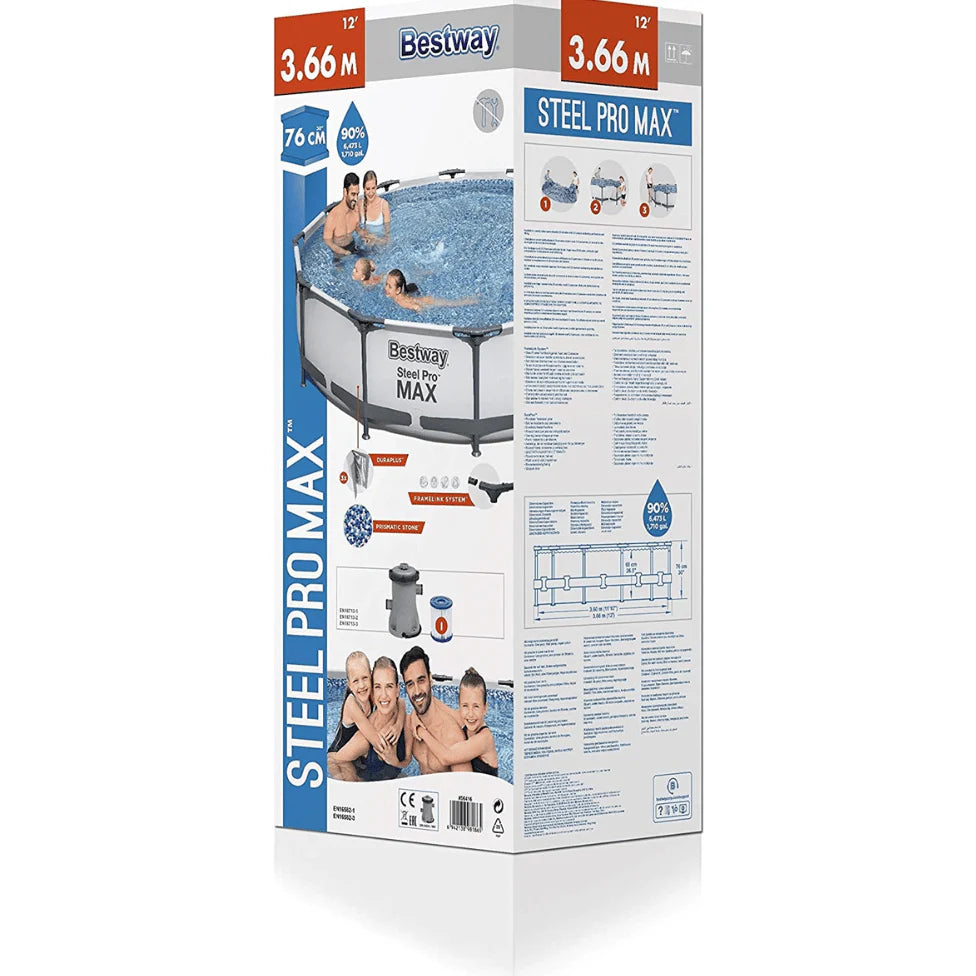 BESTWAY Steel Pro max Frame Pool for Kids 10ft x 2ft 6in