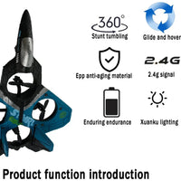 4DRC Remote Control Aircraft Drone Jet With Rechargeable Batteries & Lighting Effects