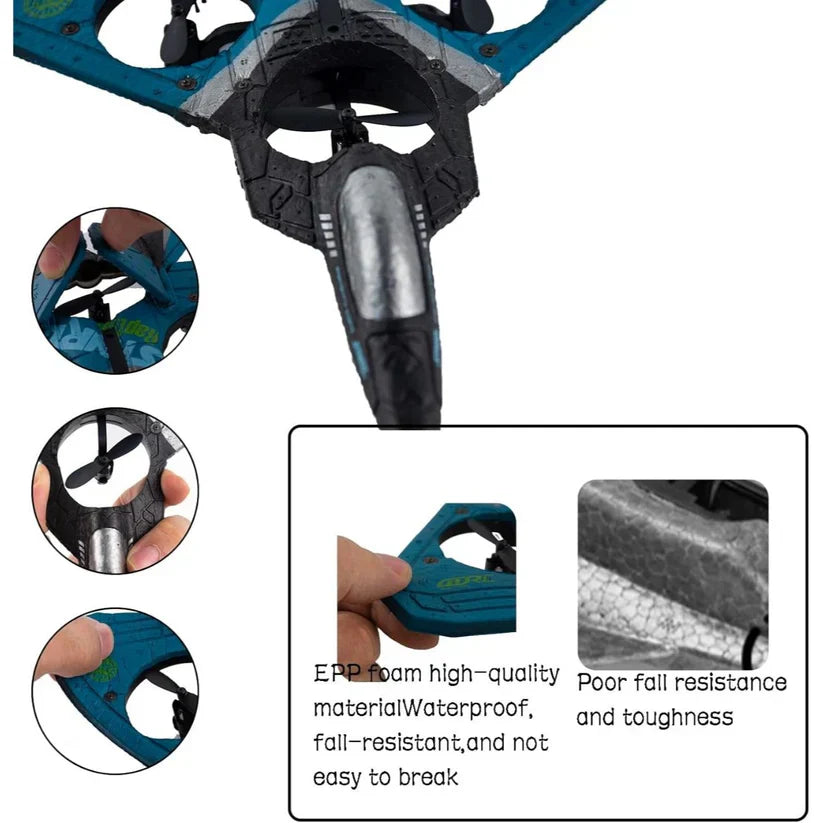 4DRC Remote Control Aircraft Drone Jet With Rechargeable Batteries & Lighting Effects