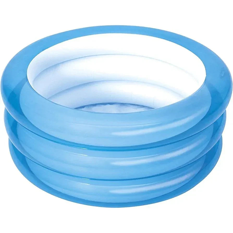 Intex inflatable pool with colorful packaging on a white background