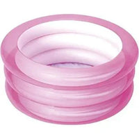 Colorful inflatable pool with dinosaur design on a white background