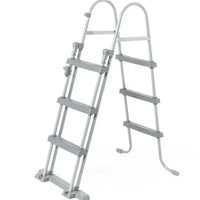 Foldable ladder on a white background