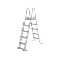 Gray diving ladder on a white background