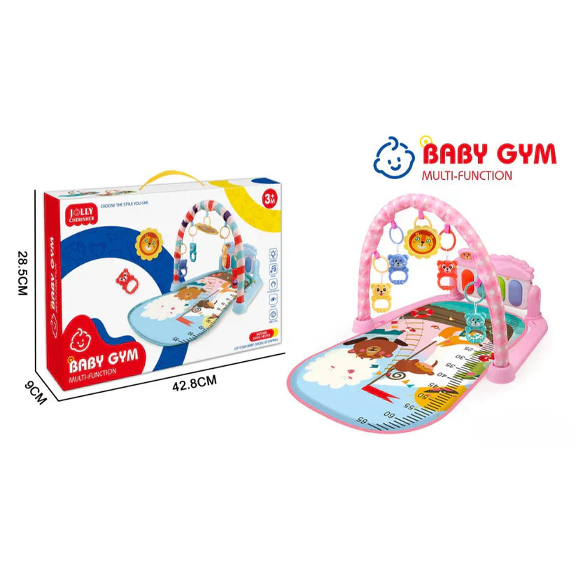 Baby gym with packaging on a white background