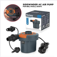 Bestway Sidewinder AC air pump with packaging on a white background