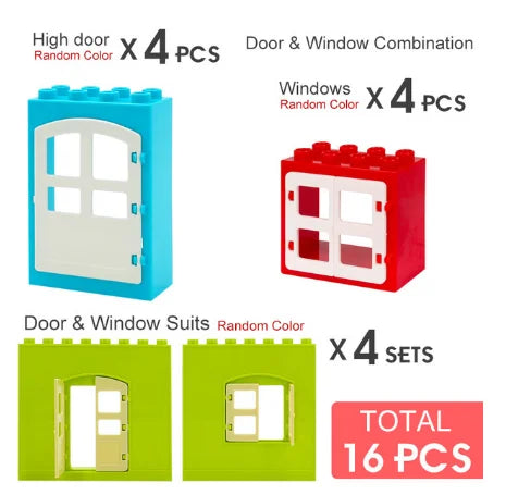 Two colorful toy cars with transparent bodies and various small parts on a white background