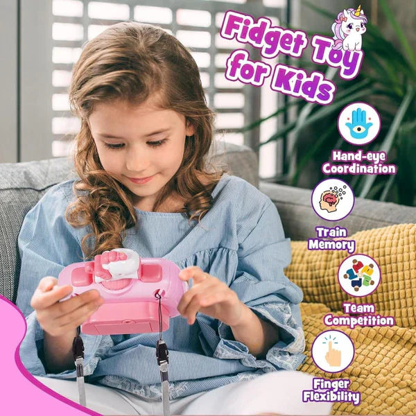 Box of Squishy Mesh Balls with a single ball on a white background