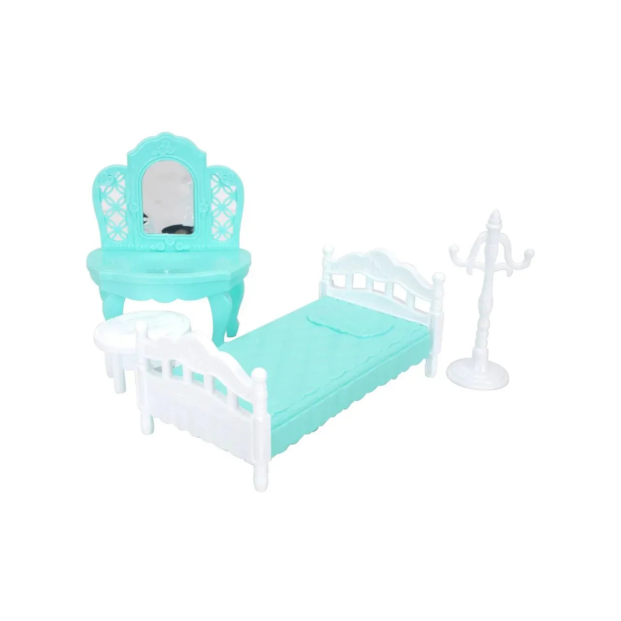 Colorful toy figure in a transparent sphere next to its packaging box