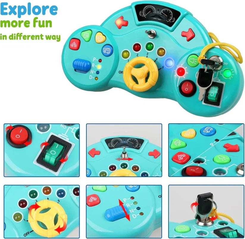 Toy basketball hoop set with dimensions on a white background