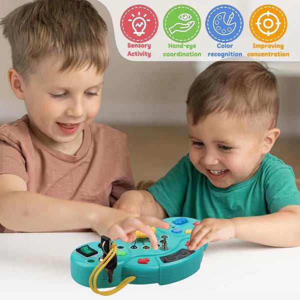 Toy basketball hoop set with a hoop, backboard, and basketballs on a white background