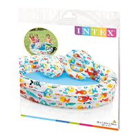 Intex inflatable pool with fish pattern on packaging