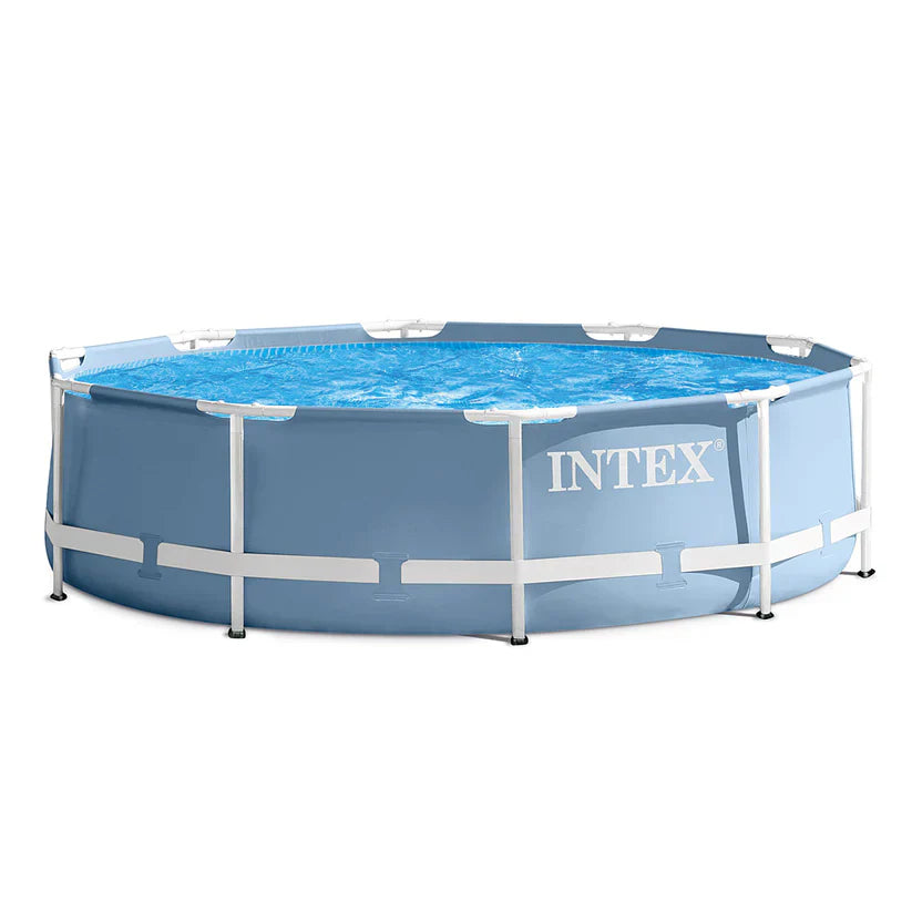 Intex inflatable swimming pool on a white background