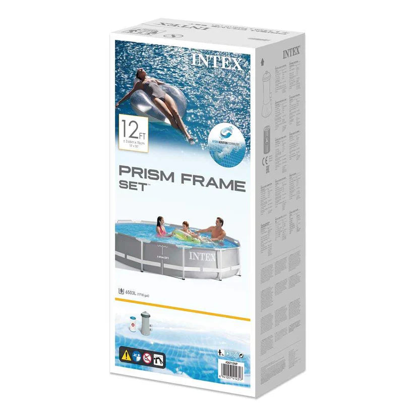 Intex Prism Frame pool set packaging on a white background