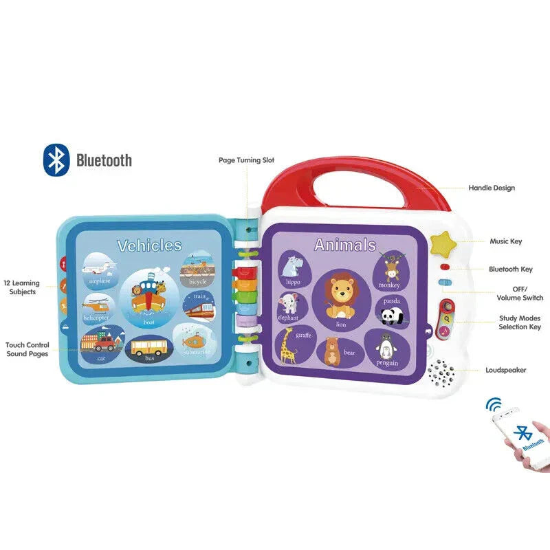 Children's educational toy with Bluetooth connectivity on a white background