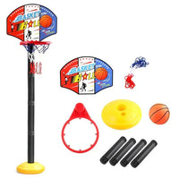 Children's basketball hoop set with accessories on a white background