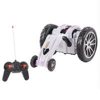 Toy vehicle with remote control on a white background