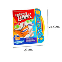 Colorful educational book packaging with dimensions on a white background