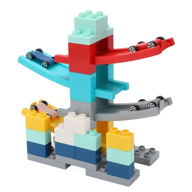 Multifunctional Glider Car Racing Track Building Blocks | 30 Pcs Puzzle Toy